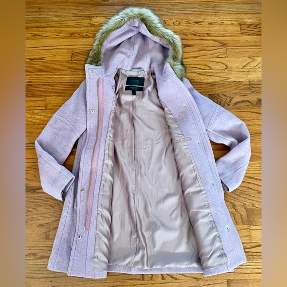 J. Crew Chateau Parka Coat Italian Stadium Cloth
Wool Camel Brown Women's Size 2 - Picture 9 of 10